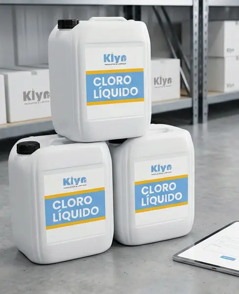 Botes de cloro y suministros de limpieza de Klyn